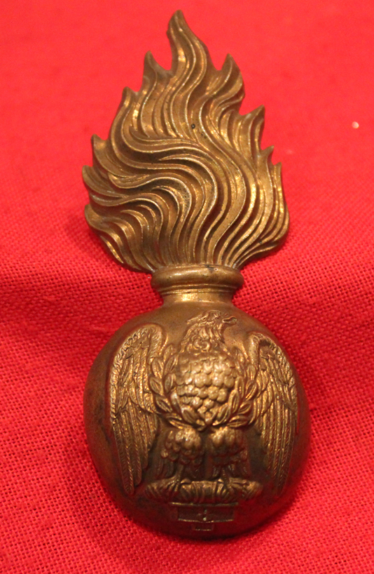 Princess Victoria's (Royal Irish Fusiliers) OR's fur cap grenade circa 1890