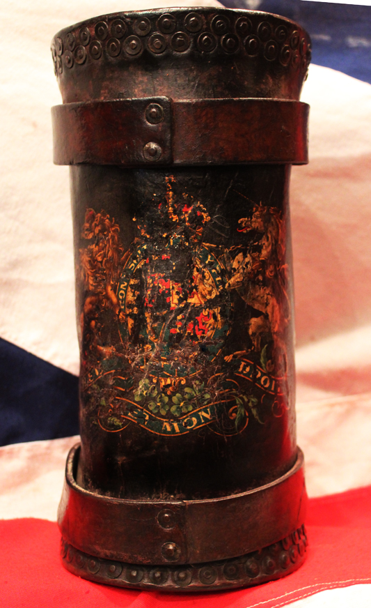 A Superb Original Antique WW1 Leather Machine Gun Company Munition Case. A Very Rare Piece as Most Surviving Cases Were For Cordite For the Artillery, But the Machine Gun Corps Example is Very Rare Indeed