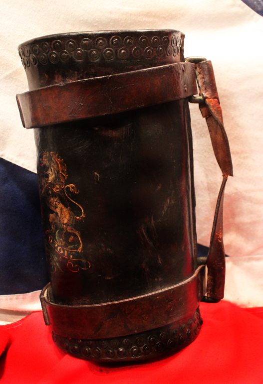 A Superb Original Antique WW1 Leather Machine Gun Company Munition Case. A Very Rare Piece as Most Surviving Cases Were For Cordite For the Artillery, But the Machine Gun Corps Example is Very Rare Indeed