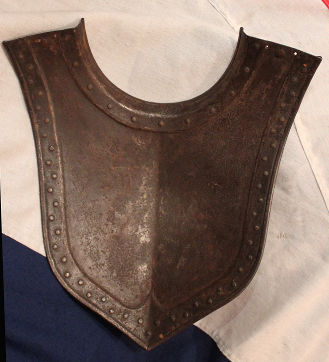 A Most Fine Tudor Heraldic Crested Steel Armour Gorget of a Duke