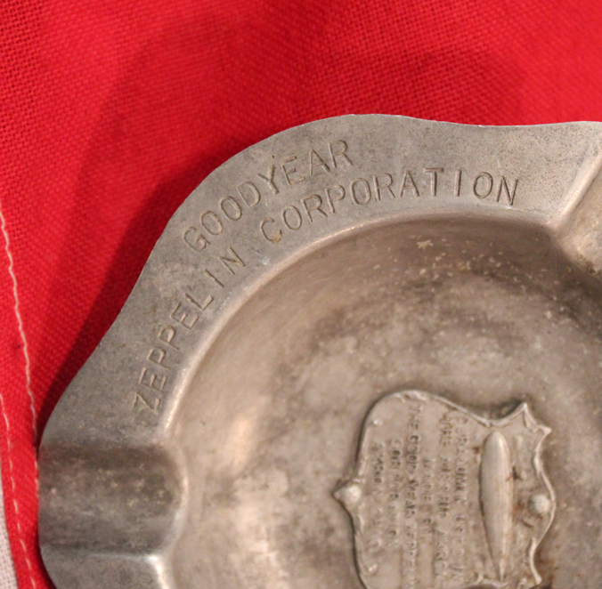 An American, Goodyear Co. Ashtray Made From Duralumin From Airship Akron