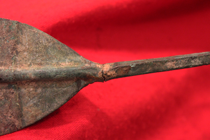 A Very Fine, Original, Ancient, Punic War Period Early Roman Republic Era Short Sword, A Gladius Hispaniensis Double Leaf Shaped Blade Circa 2,400 Years Old