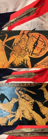 A Very Fine, Original, Ancient, Punic War Period Early Roman Republic Era Short Sword, A Gladius Hispaniensis Double Leaf Shaped Blade Circa 2,400 Years Old