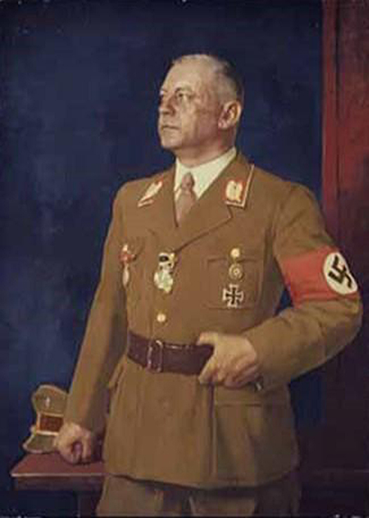 Original 1930’s Third Reich Portrait of Rudolf Jordan Hitler's Personally Appointed Gauleiter of Halle-Merseburg & Magdeburg-Anhalt and Former General of the SA, Gruppenfuhrer der SA. Likely Commissioned & Paid For By Adolf Hitler Personally