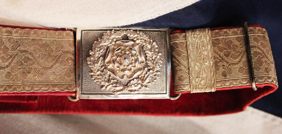 A Superb English Lord-Lieutenant's Silver Belt and Silver Lace Bullion Belt
