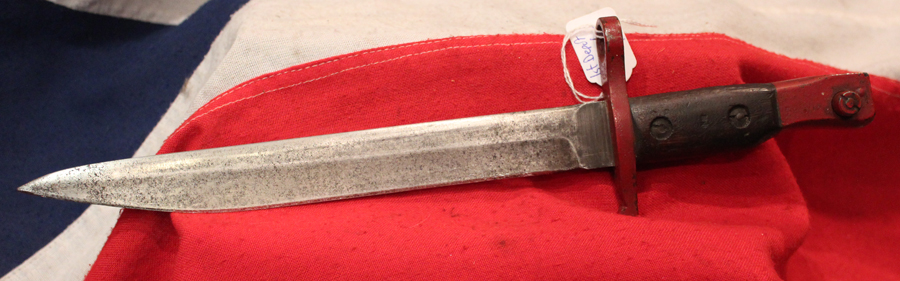 A Most Desirable & Rare Canadian WW1 Historical Regimental Ross Bayonet of The 1st Depot Battalion, 1st Quebec Regt. One Of The Great Heroic Regiments Of Canada From The Close of the Great War.