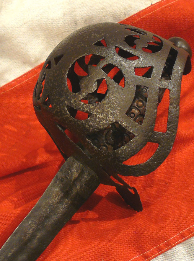 Original 18th Century Scottish Fencible Regimental Basket Hilted Broadsword