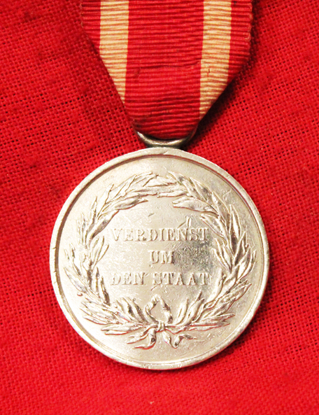 A Fine Prussian Military Honour Medal In Silver 1814.
