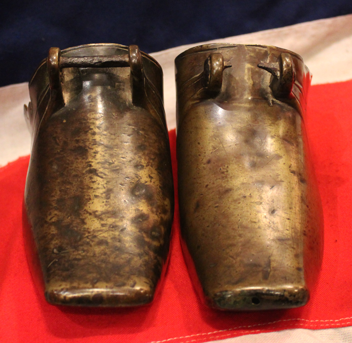 A Beautiful Harlequin Pair Chinese Ching Dynasty 18th Cent. 'Shoe' Stirrups