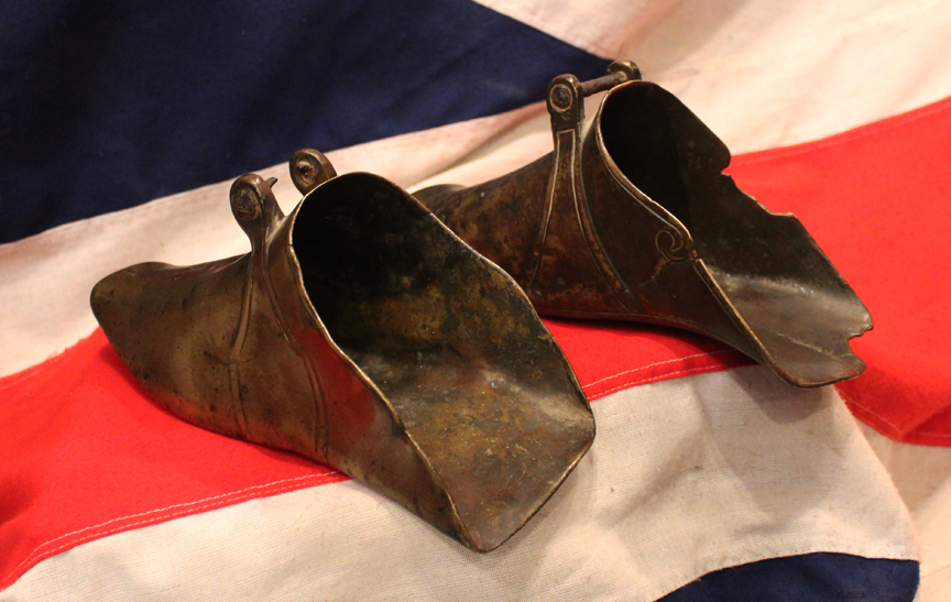 A Beautiful Harlequin Pair Chinese Ching Dynasty 18th Cent. 'Shoe' Stirrups