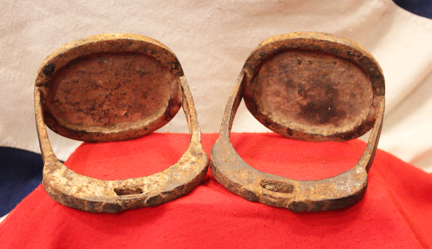 A Pair of late Ming to Early Ching Dynasty 16th to 17th Century Cavalry Stirrups