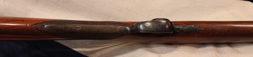 A Beautiful 19th Century Damascus Twist Barrelled Sporting Gun By Manton of London. One Of The Greatest Names In the Realm of English Gunsmiths