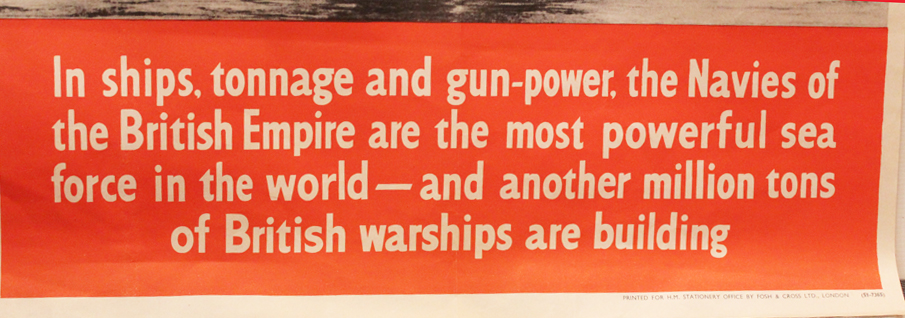 Mightier Yet! A Superb and Original, Large, British WW2 Propaganda Poster For the Royal Navy. A Fabulous Historical Piece of Interior Decorative Art