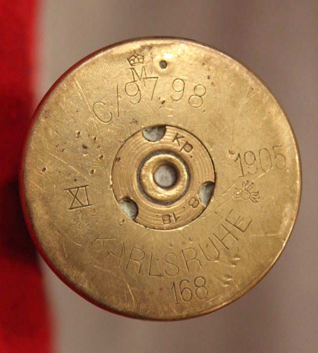 An Original, WW1, German Kaiserliche Marine Vickers-Maxim I Pounder Pom Pom Shell