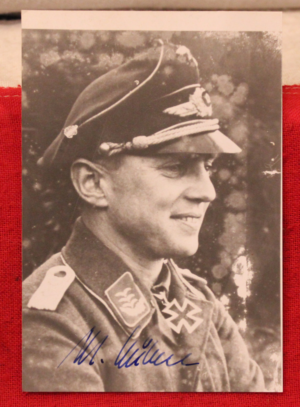 Autograph Photo Martin Kuehne Commander of the I./Fallschirmjager-Regiment