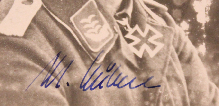 Autograph Photo Martin Kuehne Commander of the I./Fallschirmjager-Regiment