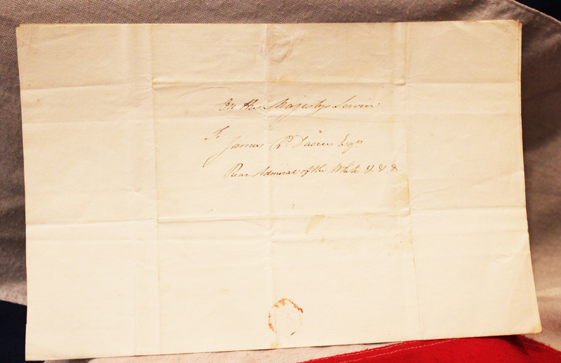 A Letter Sent From Port Royal from Capt Vansittart, the Capture of a French Privateer. Dated April 5th 1804 from Capt. Henry Vansittart (1777-1843) of HMS Fortunee to Admiral James R. Dacres Admiral of the White