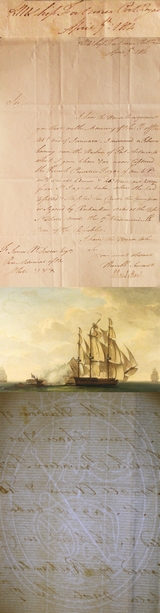 A Letter Sent From Port Royal from Capt Vansittart, the Capture of a French Privateer. Dated April 5th 1804 from Capt. Henry Vansittart (1777-1843) of HMS Fortunee to Admiral James R. Dacres Admiral of the White