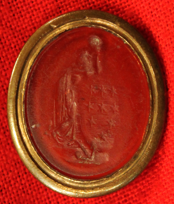 A Stunning, Large, Original, Roman Classical Carved Carnelian Intaglio Seal of the Goddess Laetitia . This Amazing Roman Intaglio Could Make A Beautiful Ring With A Bespoke Mount