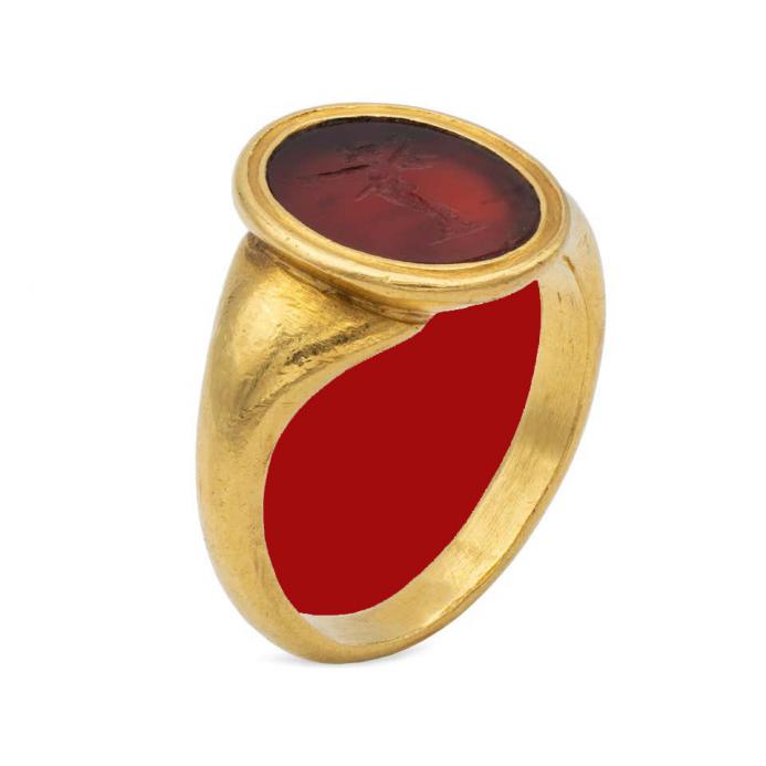 A Stunning, Large, Original, Roman Classical Carved Carnelian Intaglio Seal of the Goddess Laetitia . This Amazing Roman Intaglio Could Make A Beautiful Ring With A Bespoke Mount