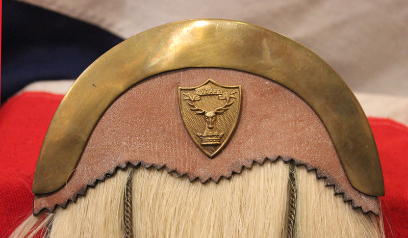 Part of a Superb WW1 Machine Gunner's Collection, British and German. A Fabulous Original WW1 Gordon Highlander Machine Gun Corps Medals, Badges, Sporran, Glengarry & Gaiters of Gordon Highlander