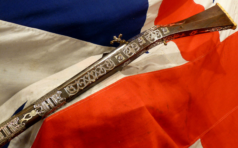 A Truly Exceptional, Original, Highest Grade Napoleonic Wars Period Antique Museum Piece, Likely Made For Ali Pasha. An All Silver Mounted Miquelet Long Gun of , Early 19th Century Of Royal Status. Monogrammed & Dated 1814 Barrel & Signed Lock
