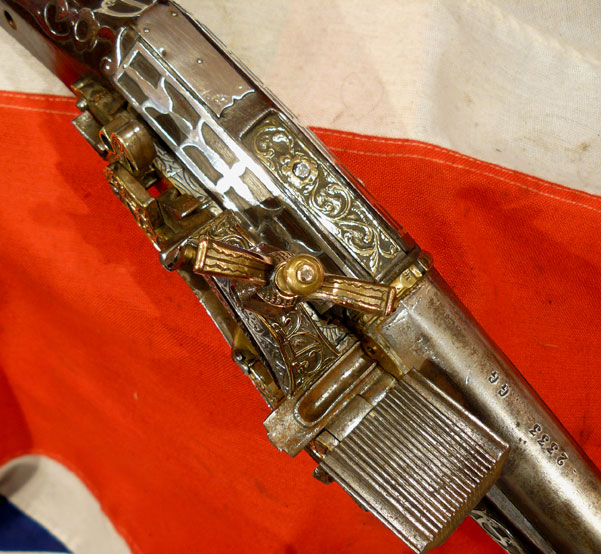 A Truly Exceptional, Original, Highest Grade Napoleonic Wars Period Antique Museum Piece, Likely Made For Ali Pasha. An All Silver Mounted Miquelet Long Gun of , Early 19th Century Of Royal Status. Monogrammed & Dated 1814 Barrel & Signed Lock