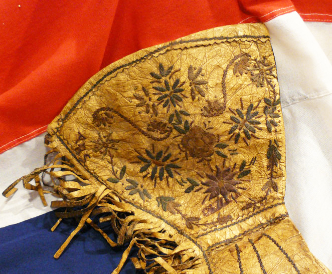 A Pair of Original & Extraordinarily Beautiful, First Nation, Antique American Wild West Frontier Riding Gauntlets. Made for Settlers and Trade Market of The American Frontiersmen, Such As Army Scouts, Pony Express Riders & Buffalo Hunters. Likely, 1840’s