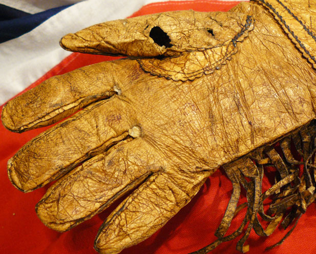 A Pair of Original & Extraordinarily Beautiful, First Nation, Antique American Wild West Frontier Riding Gauntlets. Made for Settlers and Trade Market of The American Frontiersmen, Such As Army Scouts, Pony Express Riders & Buffalo Hunters. Likely, 1840’s