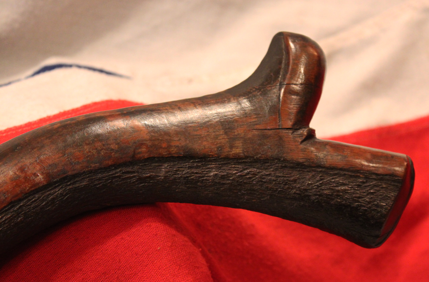 A Beautiful Antique Fijian 'Snake Club' Gata Waka, A Fijian Warrior's Battle Club With Skull Splitter End, Also Known as a Gunstock Club