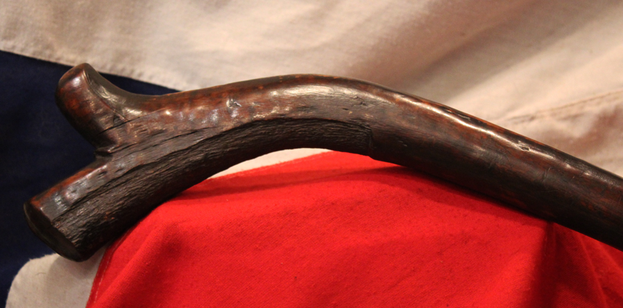 A Beautiful Antique Fijian 'Snake Club' Gata Waka, A Fijian Warrior's Battle Club With Skull Splitter End, Also Known as a Gunstock Club