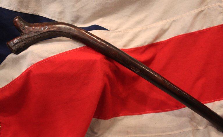 A Beautiful Antique Fijian 'Snake Club' Gata Waka, A Fijian Warrior's Battle Club With Skull Splitter End, Also Known as a Gunstock Club