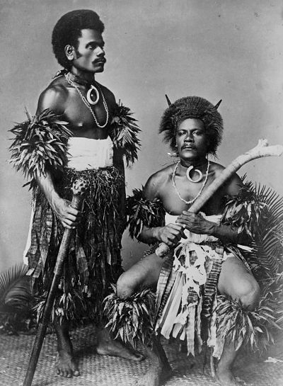 A Beautiful Antique Fijian 'Snake Club' Gata Waka, A Fijian Warrior's Battle Club With Skull Splitter End, Also Known as a Gunstock Club