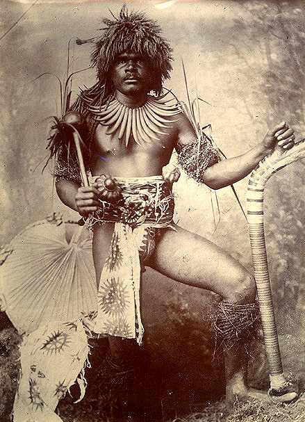 A Beautiful Antique Fijian 'Snake Club' Gata Waka, A Fijian Warrior's Battle Club With Skull Splitter End, Also Known as a Gunstock Club