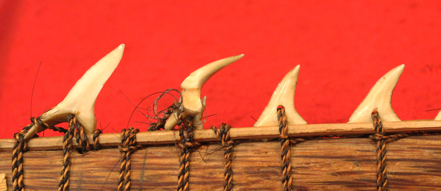 A Rare & Incredible Gilbert Islands Shark’s Tooth Kiribati Warriors Sword. In the Native Culture of The Islands It Is Called a Tebute.