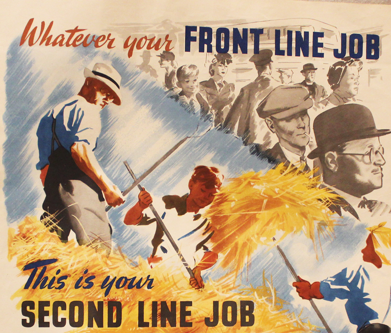 Original WW2 Volunteer Recruitment Poster. 'Lend A Hand On The Land'