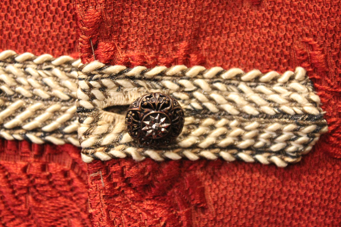 A Superb 'Valet de Pied a la Maison' Footman's Livery Frock Coat, in Dark Blue Velvet, Silk Damask, Silver Bullion and Fine Lace, With Handmade Cut-Steel Marquesite Buttonning