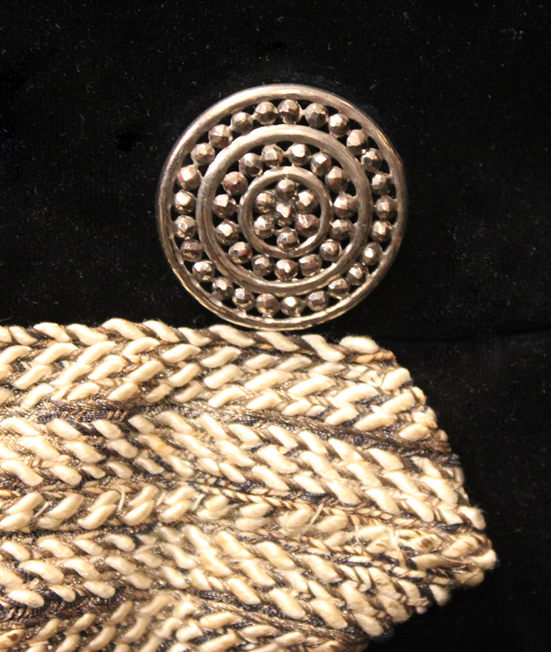 A Superb 'Valet de Pied a la Maison' Footman's Livery Frock Coat, in Dark Blue Velvet, Silk Damask, Silver Bullion and Fine Lace, With Handmade Cut-Steel Marquesite Buttonning