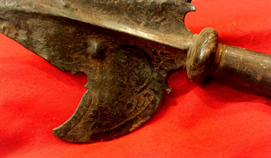 A Battle Worn Original Early 17th Century Italian Partizan Polearm Head