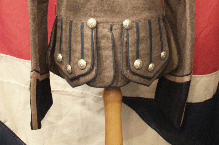 A Superb & Rare Original Victorian London-Scottish Rifle Volunteer Regiment Doublet. Superbly Tailored By Hobson and Sons of London in Hodden Grey