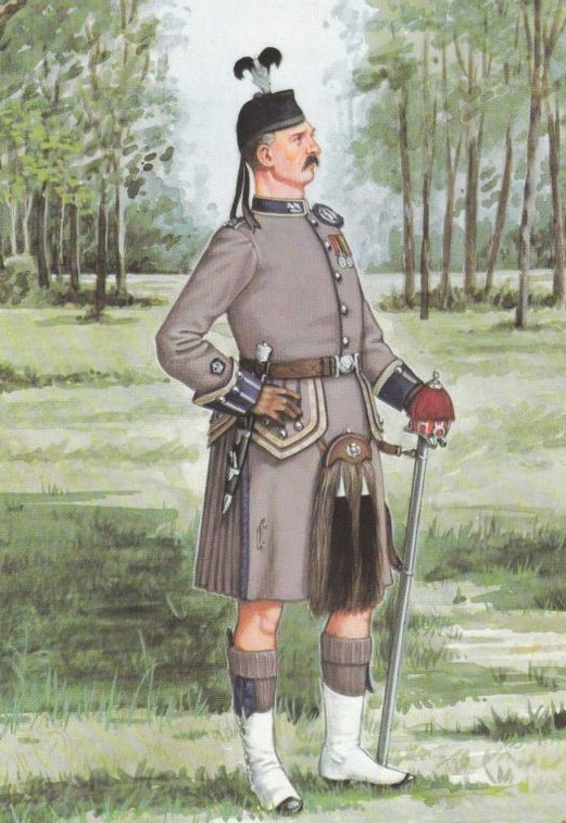 A Superb & Rare Original Victorian London-Scottish Rifle Volunteer Regiment Doublet. Superbly Tailored By Hobson and Sons of London in Hodden Grey