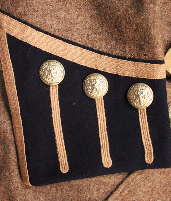 A Superb & Rare Original Victorian London-Scottish Rifle Volunteer Regiment Doublet. Superbly Tailored By Hobson and Sons of London in Hodden Grey