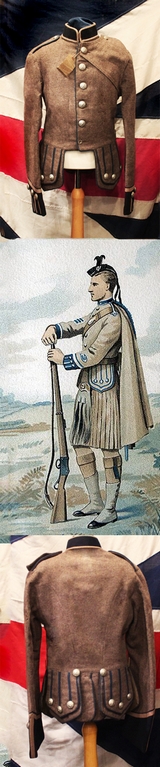 A Superb & Rare Original Victorian London-Scottish Rifle Volunteer Regiment Doublet. Superbly Tailored By Hobson and Sons of London in Hodden Grey