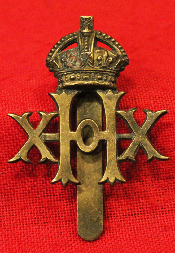 Edward VIIth 20th Hussars Cap Badge, Used in WW1