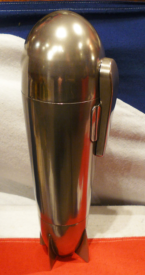 A Spectacular & Most Rare 1928, Original 'Zeppelin' Issue Airship Cocktail Shaker & Travelling Bar. An Amazing Example of Art Decor Functional Object D'art. The Last Example of This Wonderful & Rare Aeronautica That We Found, Sold For $23,000