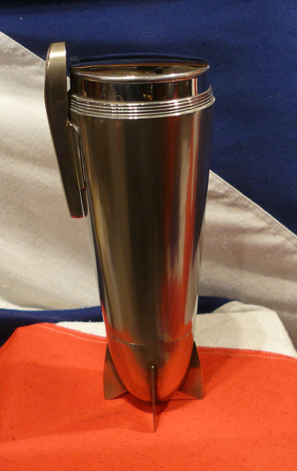 A Spectacular & Most Rare 1928, Original 'Zeppelin' Issue Airship Cocktail Shaker & Travelling Bar. An Amazing Example of Art Decor Functional Object D'art. The Last Example of This Wonderful & Rare Aeronautica That We Found, Sold For $23,000