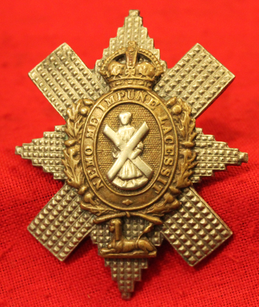 Officers WW2 Glengarry Badge of the Black Watch Regt.