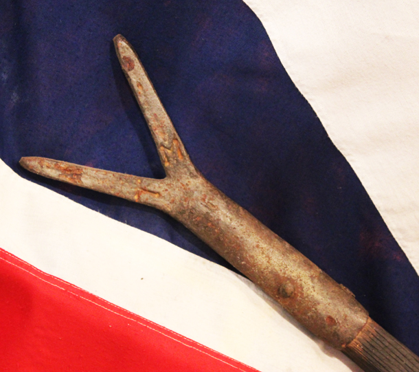 Very Rare Company Of Watermen, River Thames, Tudor' Barge Fork Circa 1530 Ideal For A Tudor House or Museum Type Display. From The Era of Thomas Cromwell A Frequent User Of Thames Barges