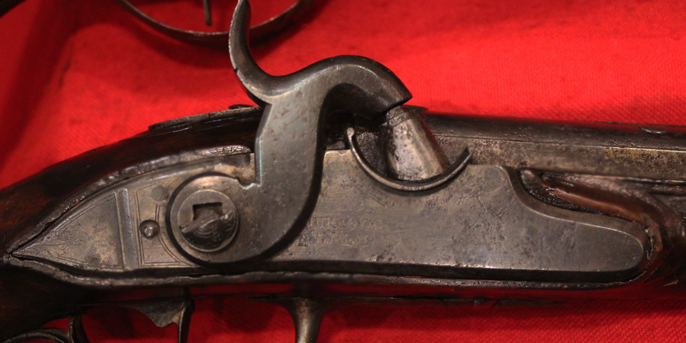 A Wonderful & Historical Pair of Mid 18th Century 'Royal' French Long Holster Pistols, Marked 'Cour Royal', 1754 American Anglo-French-Indian War & Revolutionary War of 1776 Period Flintlocks, Circa 1750. Made For An Officer Of the French Royal Court