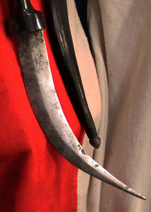 A Beautiful, Early 19th Century, Antique 'Tiger's Claw' Carved Horn Hilted Khanjar Dagger